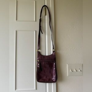 Abas Designer Purple Crossbody Leather Bag